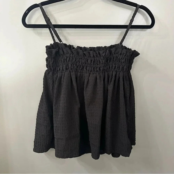 NWOT ASOS Design Gauze Tank Top Black Flowy Spaghetti Strap Size 4 - Picture 5 of 6